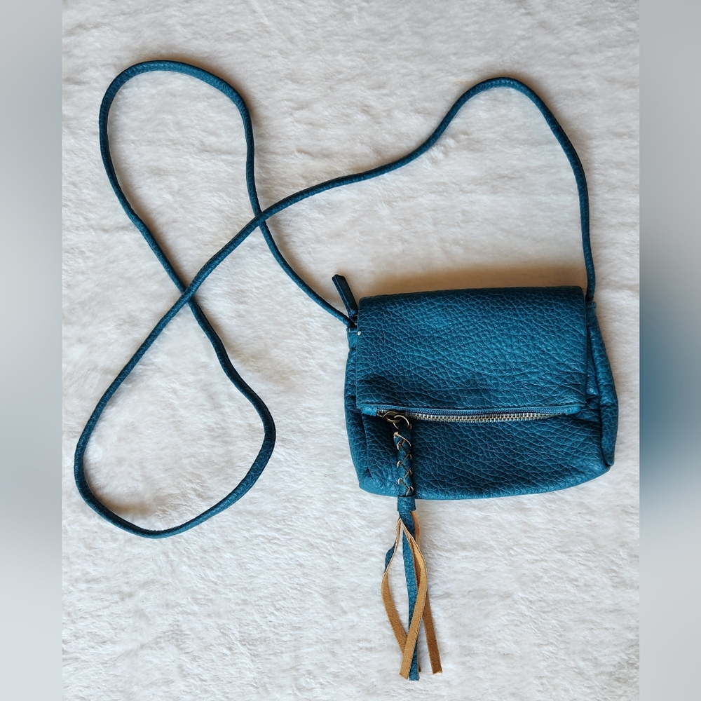 Mossimo Supply Co Blue Crossbody Bag with Textured Finish